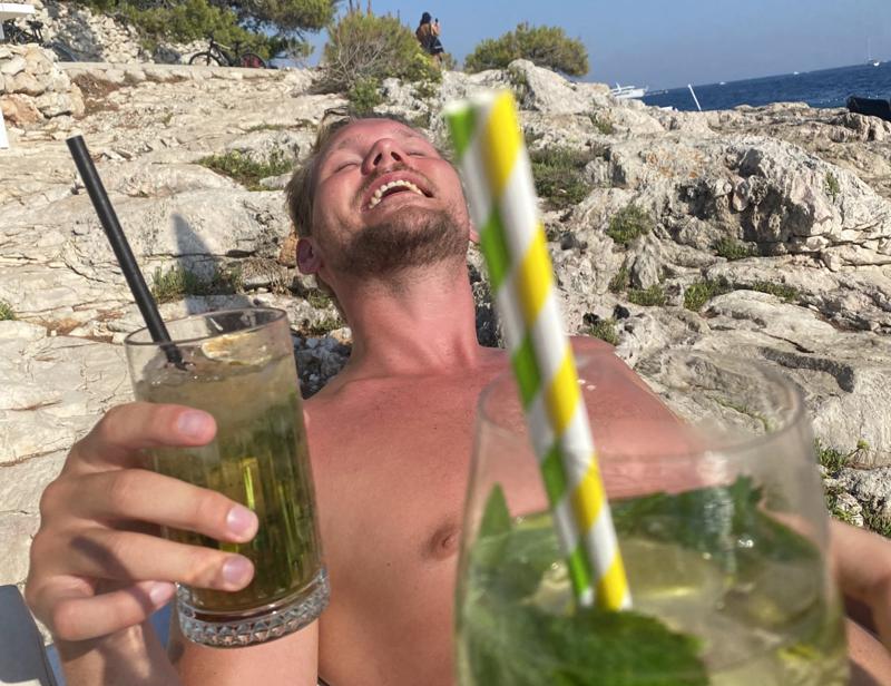 Drinkar på stranden