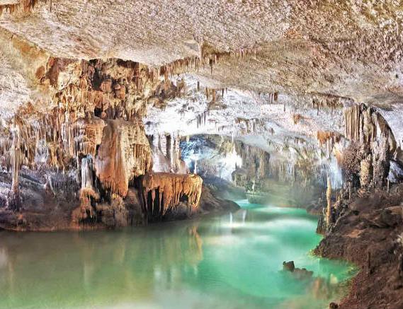 Bada i kalkstensgrottor