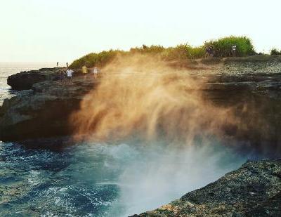 Solnedgång vid Devil's tear