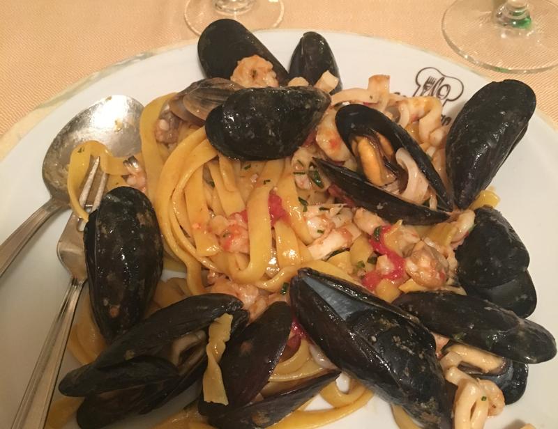 Resans första finmiddag!