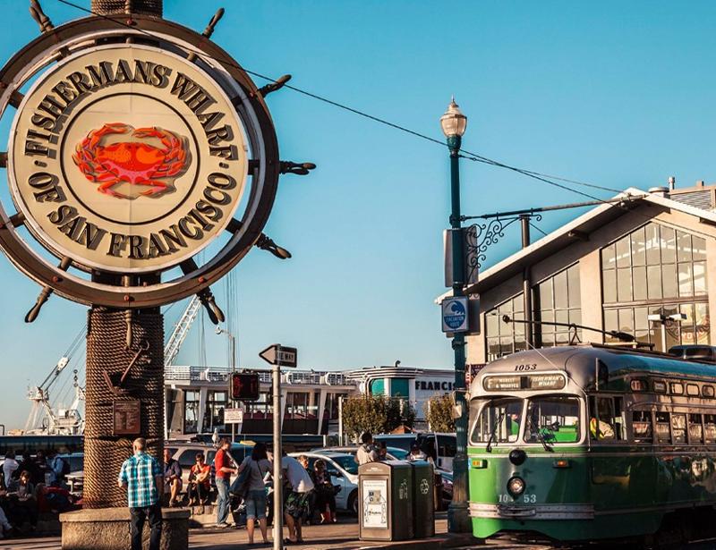 Middag i Fisherman's Wharf