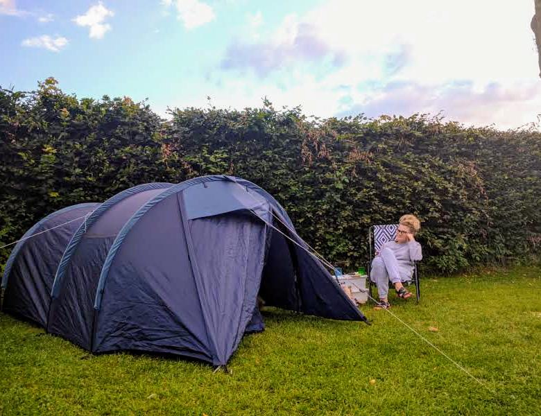 Tält och sovsäckar