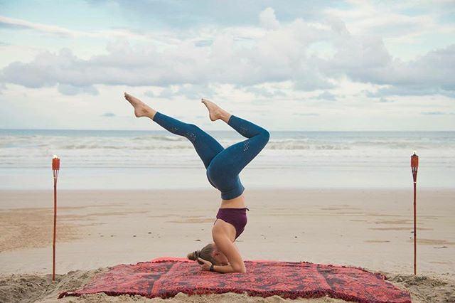 Yoga på stranden