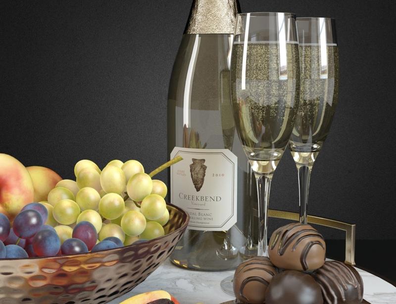 Bubbel & Frukt på rummet vid ankomst