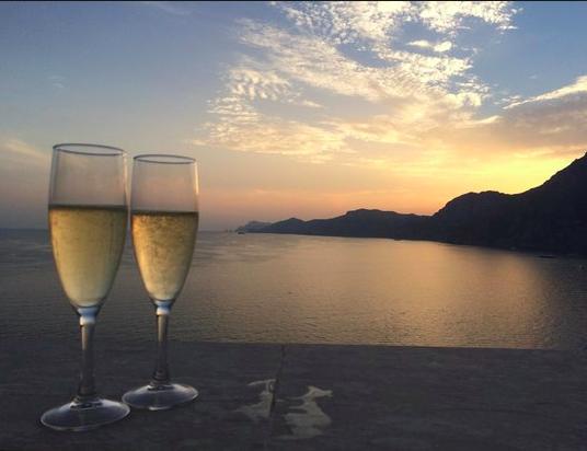 Prosecco on the balcony