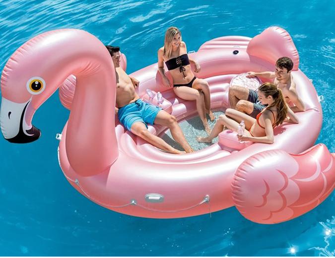 Uppblåsbar flamingo