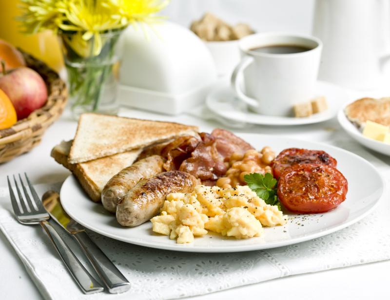 Lyxig frukost på stan innan avfärd