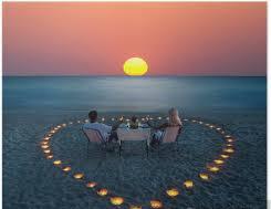 Romantisk middag på stranden