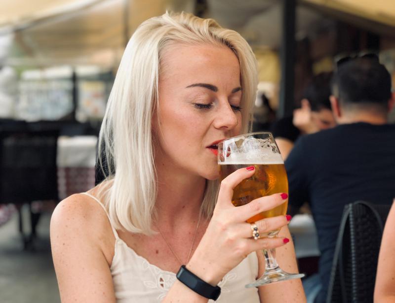 Den obligatoriska flygplatsölen!