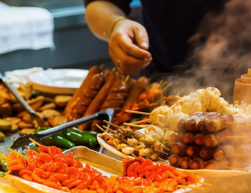 Street food på Hilo Farmers Market