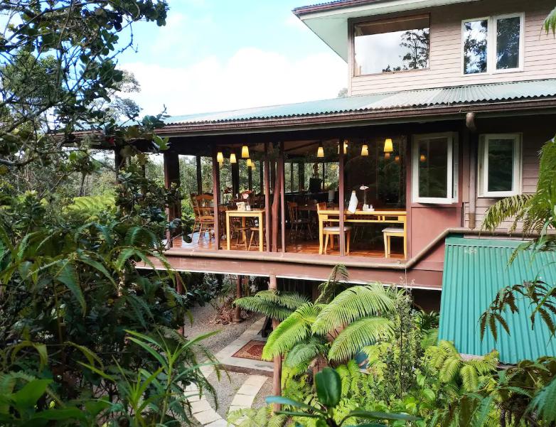 En natt skönhetssömn vid Volcano National Park