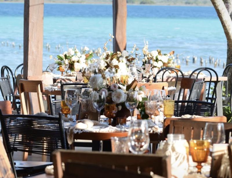 Waterfront dinner in Bacalar