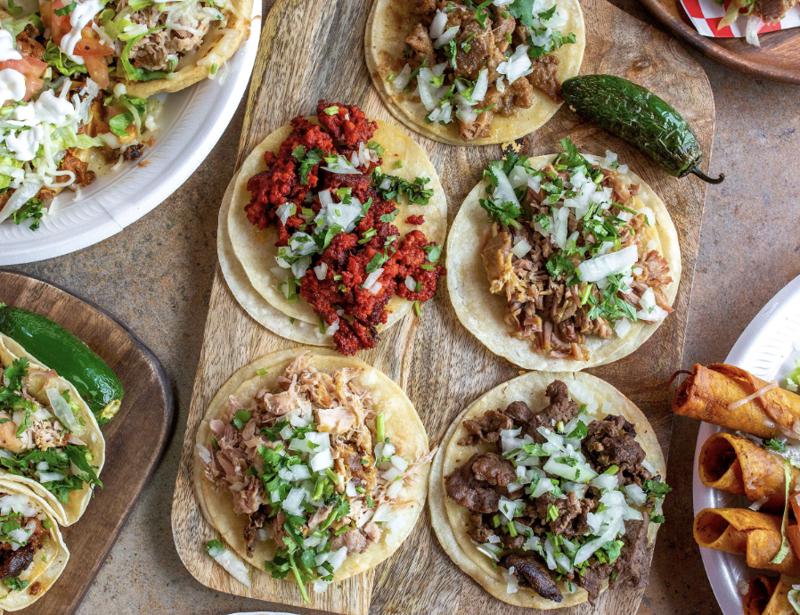 Authentic taco lunch