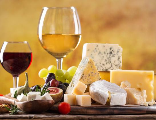 Cheese and wine