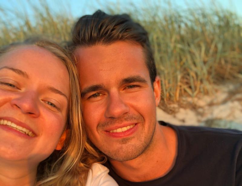 Pizza i solnedgången