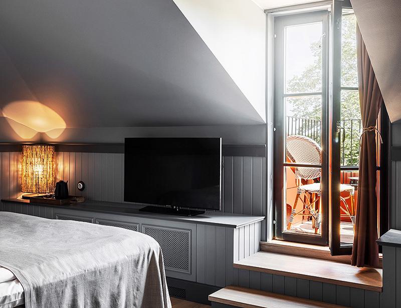 Smådalarö gård: Havsutsikt & balkong