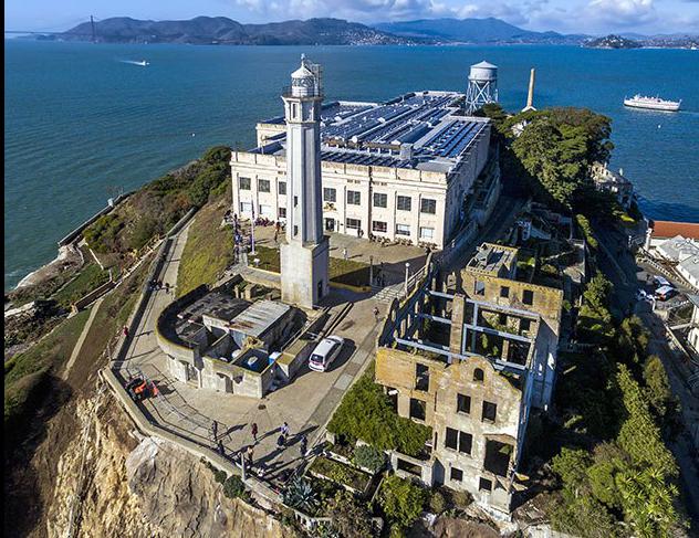Tour of the Alcatraz Prison at night