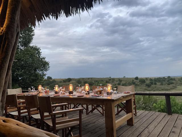 Middag med utsikt över Lake Manyara